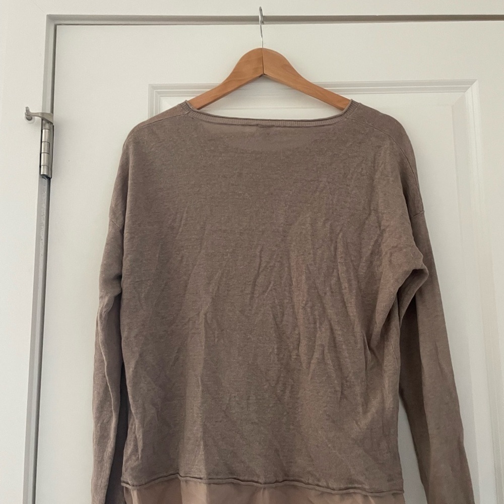 Poetry Linen Silk Lagenlook Layered Sweater Top Neutral Minimalist 10 — image 7 of 7